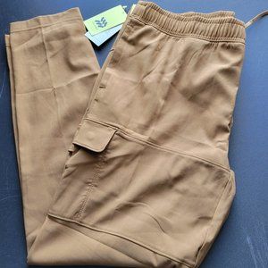 All In Motion Brown Jogger Women's Large Water Repellent Stretch Pants NWT